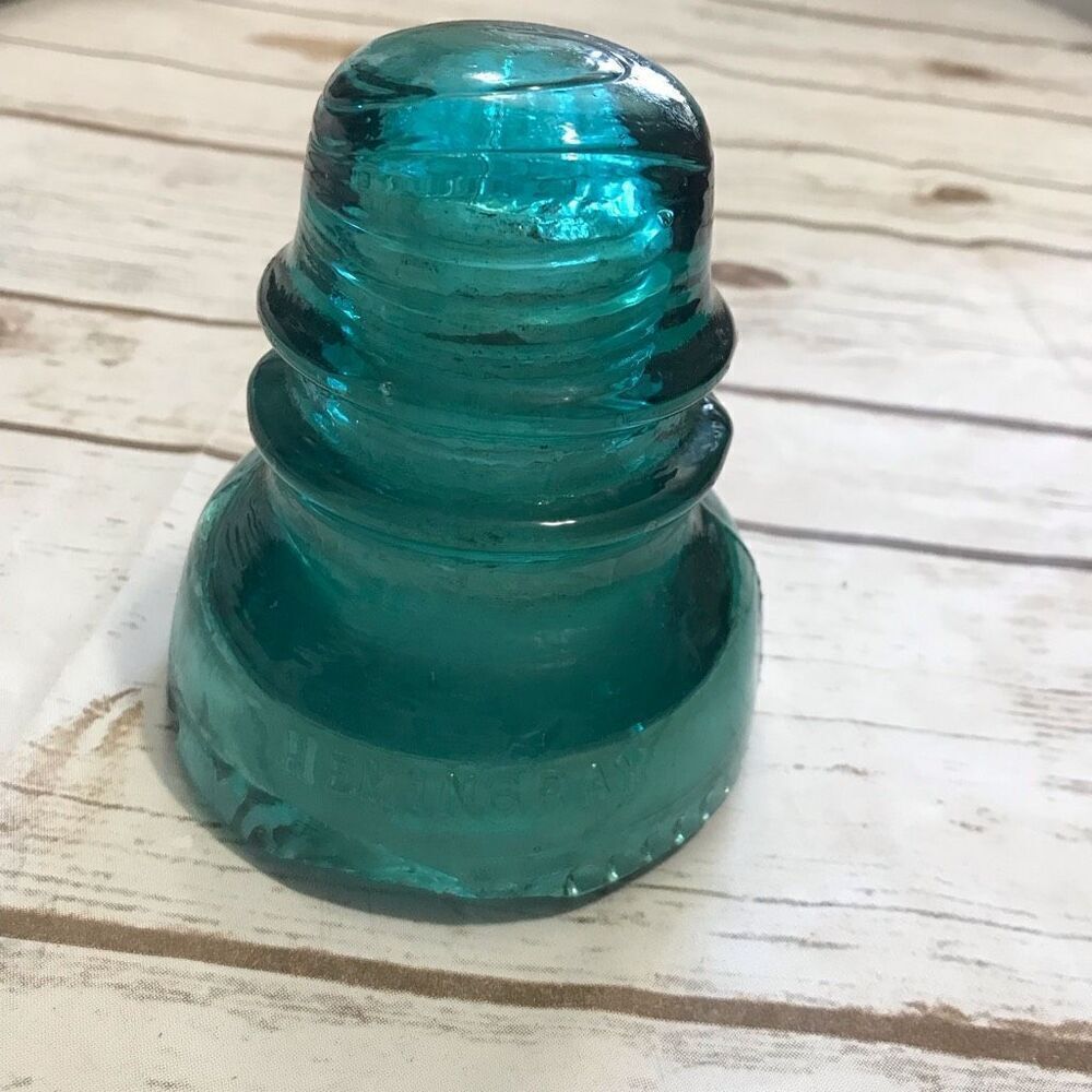Vintage Hemingway Aqua Blue Glass Insulator no 40 - Picture 2 of 10